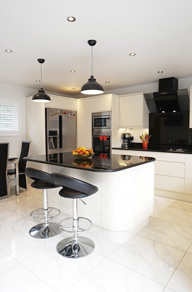 Kitchen island after refurbishment at 28 Toulmin Drive by Elite Contracting Group.