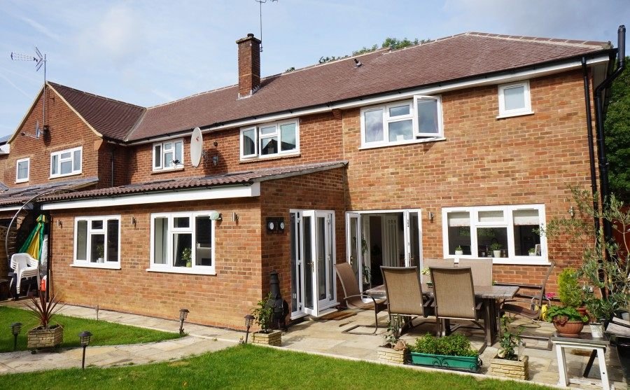 Rear elevation and extension, 28 Toulmin Drive.